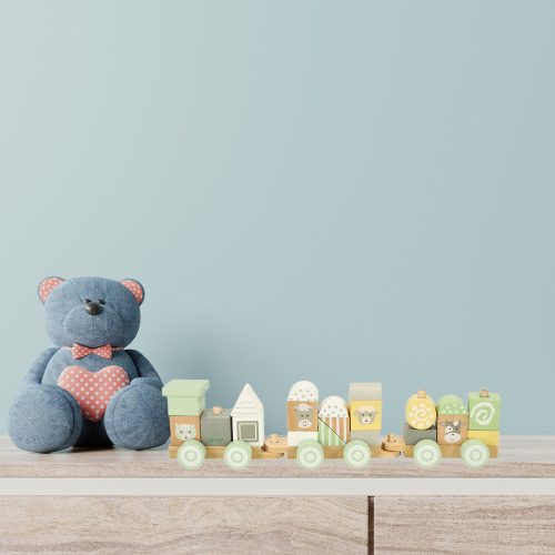 Lulilo Train wooden train pastel