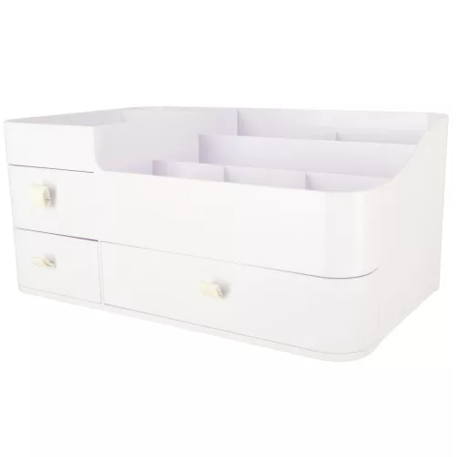 Cosmetic organizer for bathroom basket