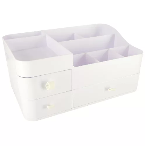 Cosmetic organizer for bathroom basket