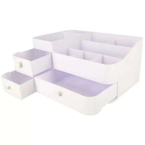 Cosmetic organizer for bathroom basket