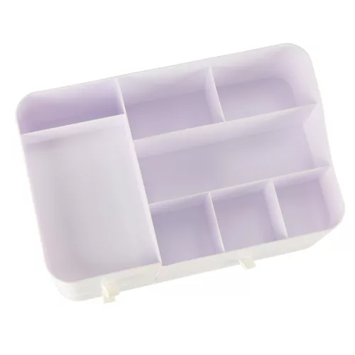 Cosmetic organizer for bathroom basket