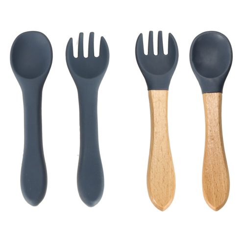 Children's silicone utensils squirrel dark no