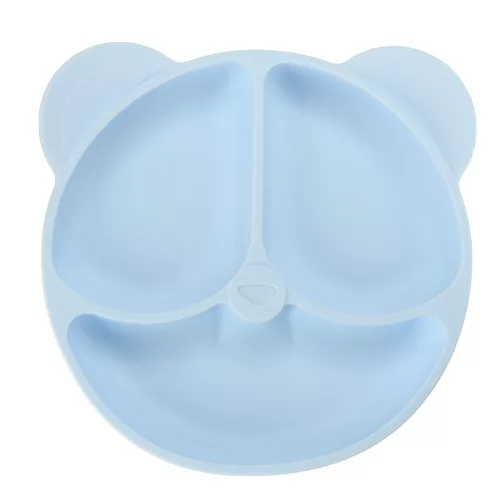 Silicone baby food teddy bear light blue 4pcs