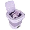 Mini Foldable Portable Washing Machine 12L Purple
