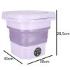 Mini Foldable Portable Washing Machine 12L Purple
