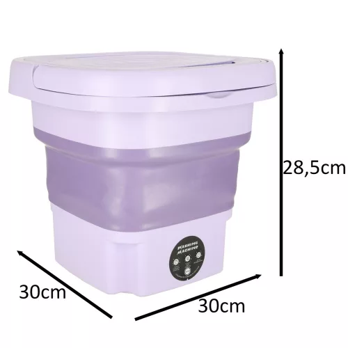 Mini Foldable Portable Washing Machine 12L Purple