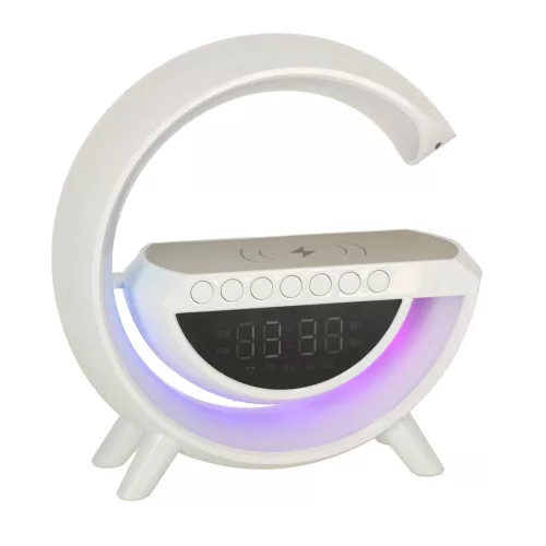 LED light with induction charger and radio