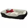 Dog bed 60x45x15cm in white and black