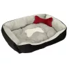 Dog bed 60x45x15cm in white and black