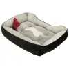 Dog bed 60x45x15cm in white and black
