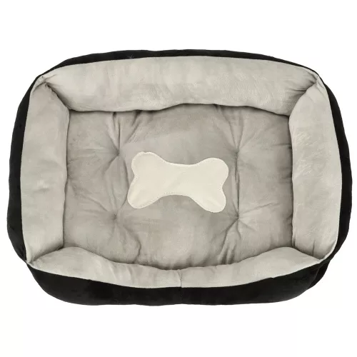 Dog bed 60x45x15cm in white and black