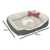 Dog bed 60x45x15cm in white and black