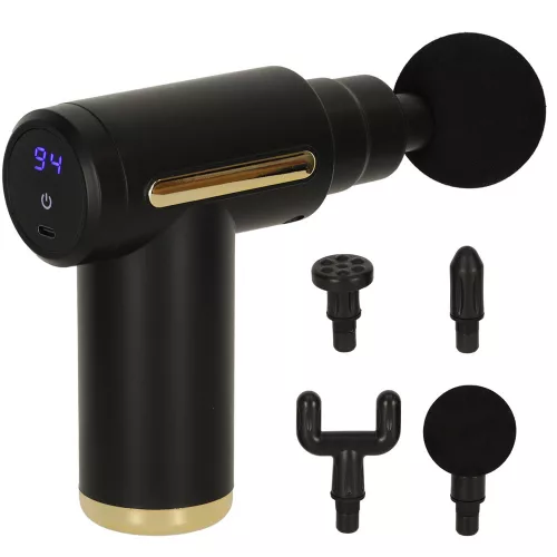Massage gun massager 4 ends black