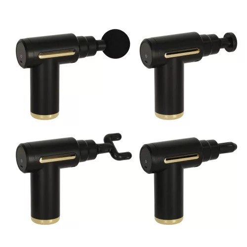 Massage gun massager 4 ends black