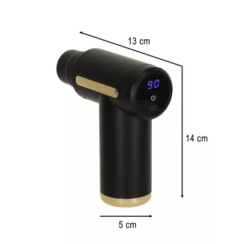 Massage gun massager 4 ends black
