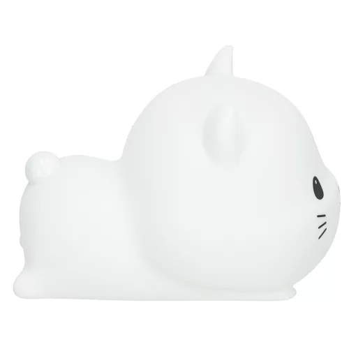Silicone Night Light White RGB Cat Lying Cat