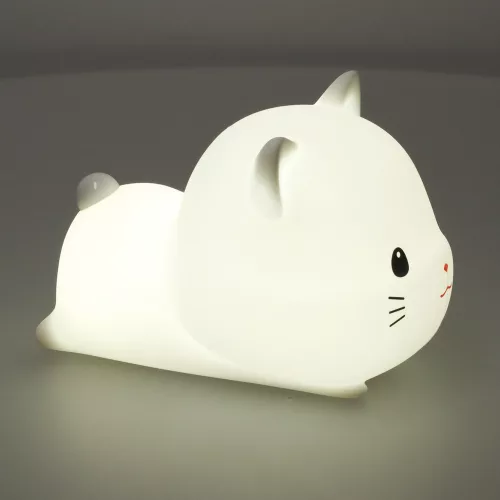 Silicone Night Light White RGB Cat Lying Cat