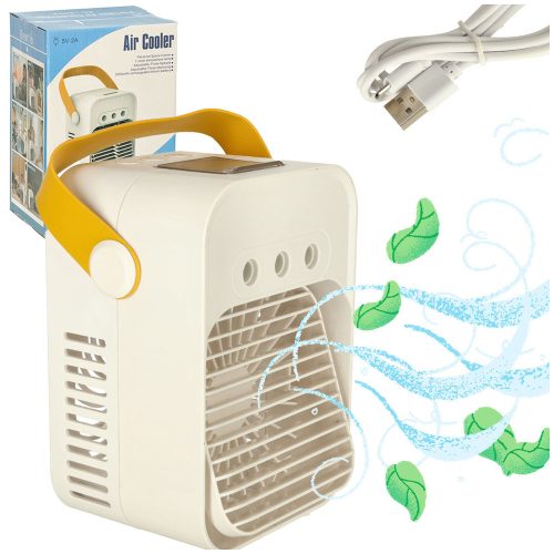 Air conditioning fan humidifier silver