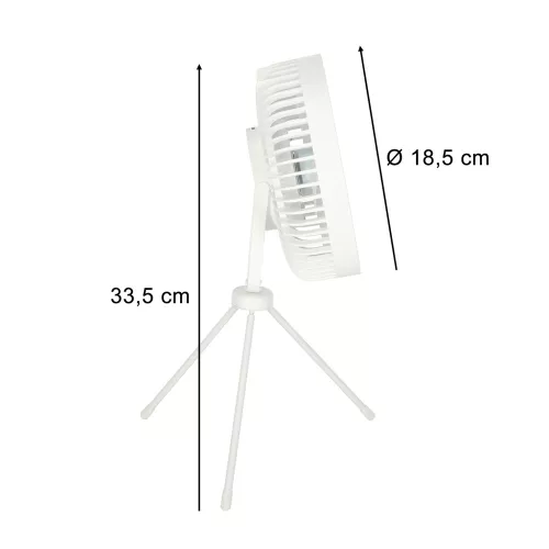 Mini standing desk fan white
