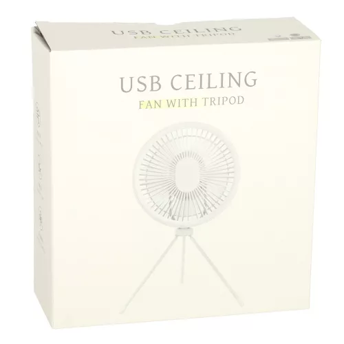 Mini standing desk fan white