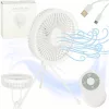 Mini standing desk fan white