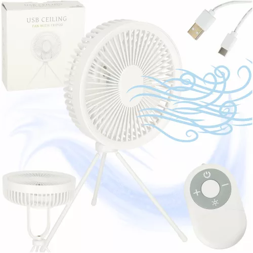 Mini standing desk fan white