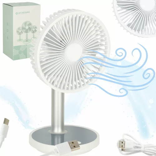 Stand fan on legs, white