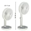 Stand fan on legs, white