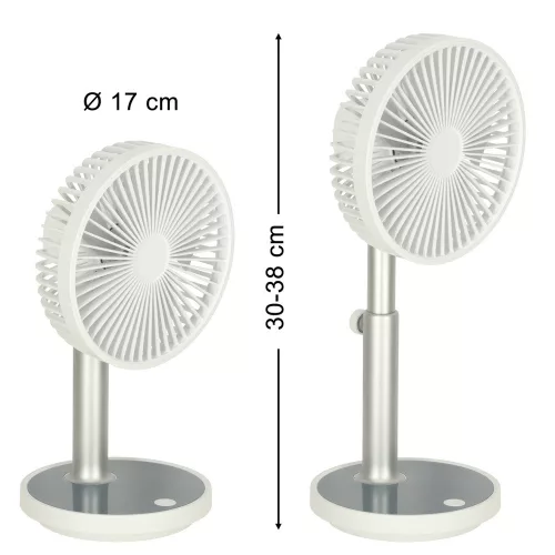 Stand fan on legs, white