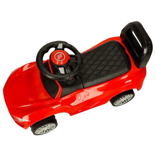 Baby stroller car with sound and lights, red