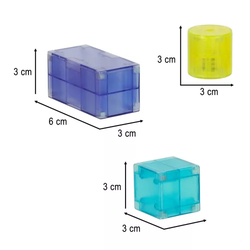 3D Construction Magnetic Bricks LED Illuminated 32 El.