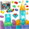 3D építőipari mágneses téglák LED világító 64 darab