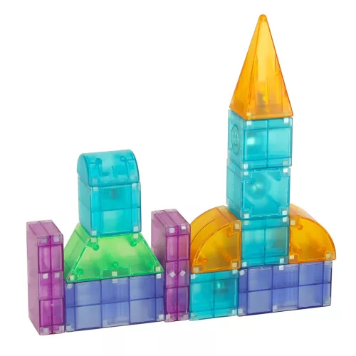 3D Construction Magnetic Bricks LED Light 64 Pieces