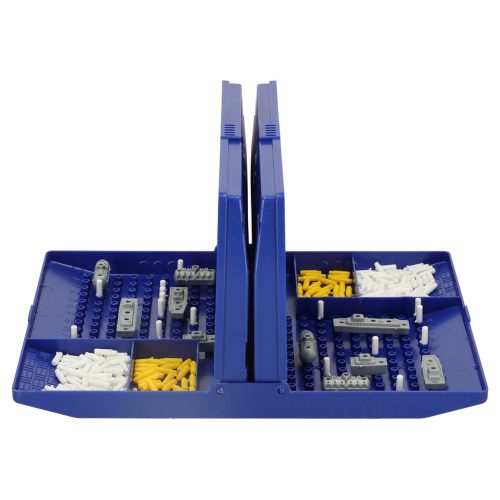 Battleships board game strategy logical game in a suitcase