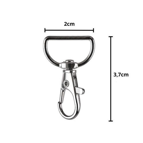 Metal fish carabiner 500 pcs.