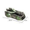 RC laser-controlled car driving on a wall with laser grey