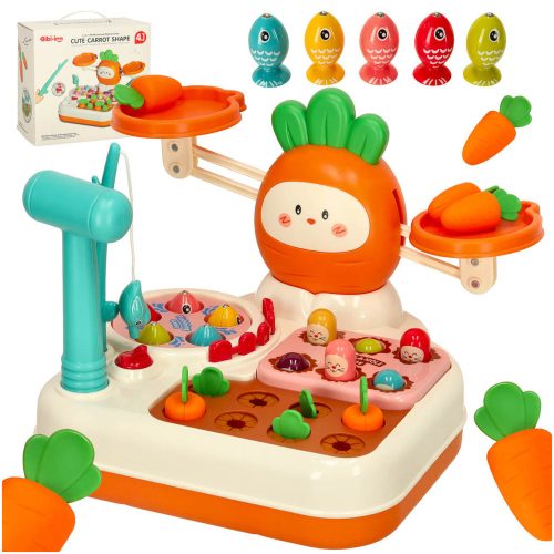 Adorable Carrot Interactive Toy Pond Fishing Collecting Carrot 4in1