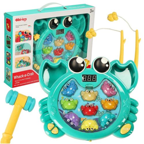 Interactive 2-in-1 crab fishing game