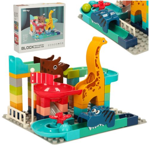 Kreatív kockák dinoszaurusz park labdajáték pálya 62 db