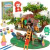 Wooden house creative game for children