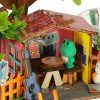 Wooden house creative game for children