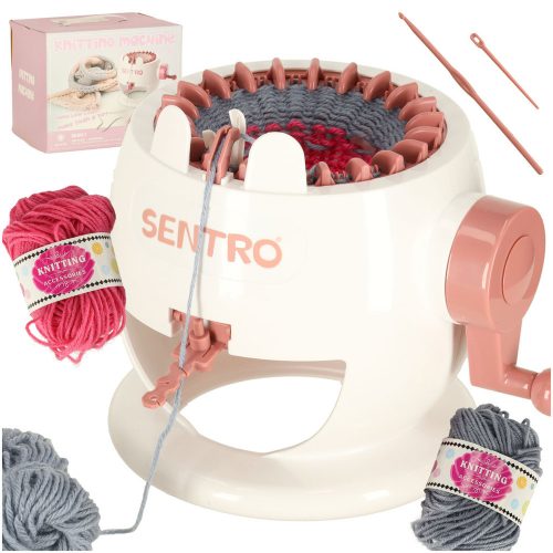 Knitting machine with 22 needles + 2 balls of yarn