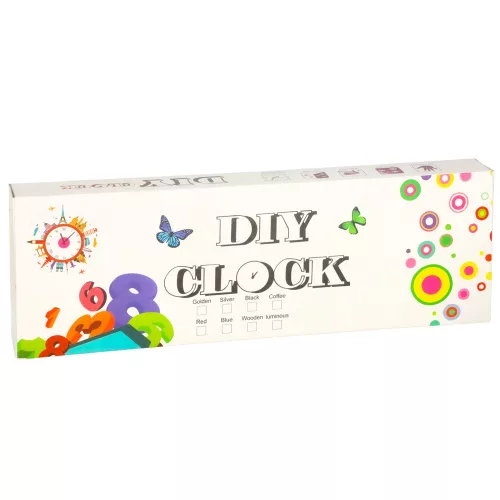 Sticker wall clock 100-120 cm black gold