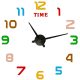 Sticker wall clock 12 digits color black