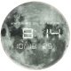 Planet moon wall clock gray 32cm