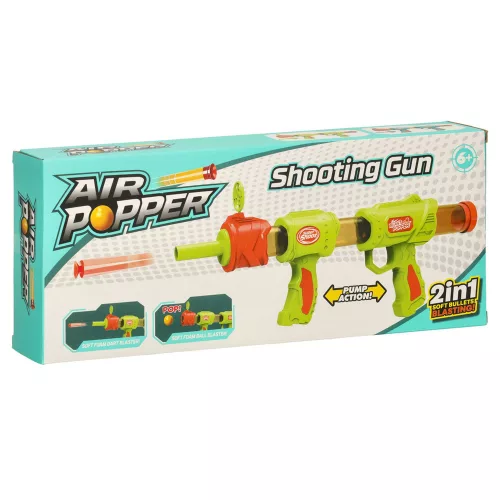 Nerfy cartridge bullet gun 2in1 green