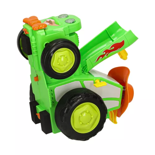 Crazy Car RC jumping, singing and dancing green tractor