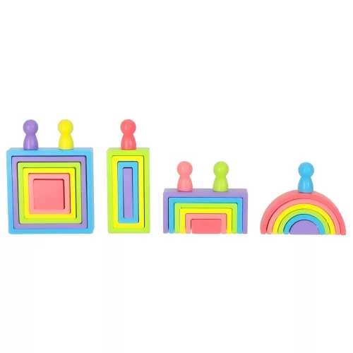 Rainbow Montessori Educational Wooden Blocks