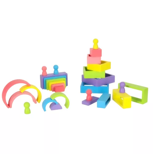 Rainbow Montessori Educational Wooden Blocks