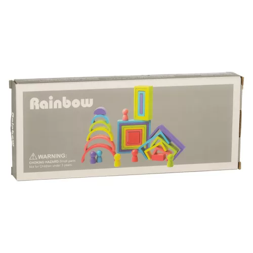 Rainbow Montessori Educational Wooden Blocks